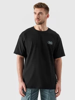Pánské tričko oversize s potiskem - černé