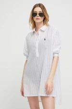Bavlněná pyžamová košile Polo Ralph Lauren šedá barva