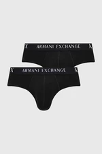 Spodní prádlo Armani Exchange 2-pack pánské, černá barva