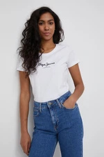 Tričko Pepe Jeans New Virginia Ss N dámský, bílá barva