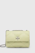 Kožená kabelka Tory Burch Kira Diamond Quilt Small zelená barva, 154706.300