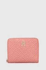 Peněženka Tommy Hilfiger růžová barva, AW0AW15755