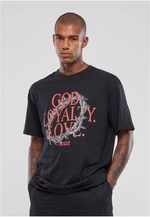 Men's T-shirt God Loyalty Love Oversize Black