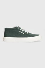 Sneakers boty Tommy Jeans TJM MID CUT CANVAS COLOR zelená barva, EM0EM01412