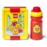 Zestaw żółto-czerwonego pojemnika na lunch i butelki LEGO® Iconic