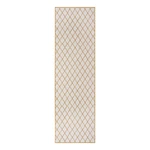 Żółto-biały dywan odpowiedni na zewnątrz 80x350 cm Malaga – NORTHRUGS