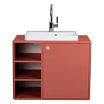 Czerwona wisząca szafka pod umywalkę 80x62 cm Color Bath – Tom Tailor
