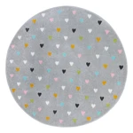 Szary dywan dziecięcy ø 100 cm Little Hearts – Hanse Home