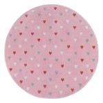 Różowy dywan dziecięcy ø 100 cm Little Hearts – Hanse Home