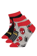 DEFACTO Boy Marvel Spiderman Licensed 3 Pack Cotton Booties Socks