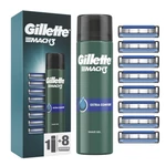 Gillette Náhradní hlavice Gillette Mach3 8 ks + Gel na holení Extra Comfort (Shave Gel) 200 ml