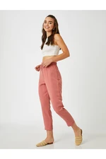 Koton Tie Waist Crop Pants Modal Mixed