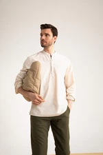 DEFACTO Pánska košeľa s dlhým rukávom a slim fit strihom