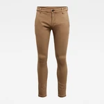 G-STAR Nohavice - Skinny chino hnedé