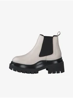 Tamaris black and cream leather ankle boots - Women