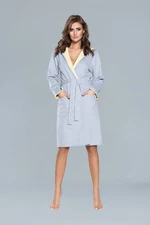 Comfortable bathrobe with long sleeves - yellow