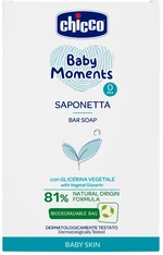 CHICCO Mydlo na ruky tuhé s rastlinným glycerínom Baby Moments 81 % prírodných zložiek 100 g