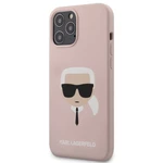 Tok Karl Lagerfeld Head szilikon  iPhone 12 Pro Max, light pink