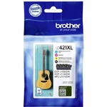 Brother Ink cartridge LC421XLVAL originál balenie po 4 ks čierna, zelenomodrá, žltá, purpurová LC421XLVAL