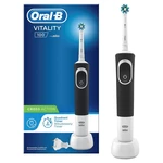 Zubná kefka Oral-B Vitality 100 100 Cross Action Black elektrická zubná kefka • 7 600 pulzov a oscilácií/min • výdrž batérie 5 dní • plné nabitie 16 h