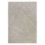 Sivý vlnený koberec Flair Rugs Lino Leaf, 160 x 230 cm