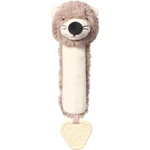 BabyOno Squeaky Toy with Teether pískací hračka s kousátkem Otter Maggie 1 ks