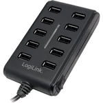 LogiLink UA0125 10 portů USB 2.0 hub  čierna