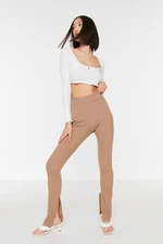 Trendyol Mink Slit Detailed Knitted Leggings.