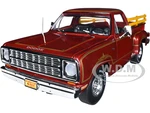 1979 Dodge Warlock II D100 Utiline Pickup Truck Canyon Red Metallic with Graphics 1/18 Diecast Model Car by Auto World