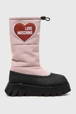 Sněhule Love Moschino růžová barva