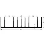 Chladič Fischer Elektronik, 180 x 48 x 75 mm, SK 53 75 SA, 0,85 kW