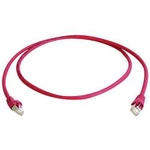 Síťový kabel RJ45 Telegärtner L00000A0232, CAT 6A, S/FTP, 25.00 cm, červená