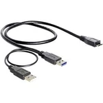 USB 3.0 Y kabel Delock 82909, 20.00 cm, černá