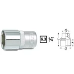 Vložka pro nástrčný klíč Hazet 5 mm, vnější šestihran, 1/4" (6,3 mm), chrom-vanadová ocel 850-5