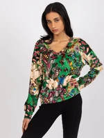 Green patterned blouse Nikola