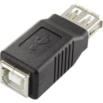 USB adaptér RENKFORCE 1x USB 2.0 zásuvka ⇔ 1x USB 2.0 zásuvka B, čierna, pozlátený