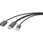 USB / HDMI kabelový adaptér Renkforce RF-4700672, černá