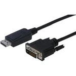 Kabel DiplayPort vidlice ⇔ DVI vidlice, 1 m, černý