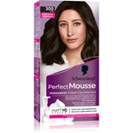 Schwarzkopf Perfect Mousse permanentní barva na vlasy odstín 300 Black brown