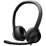 Headset k PC s USB na kabel, stereo Logitech H390 přes uši černá