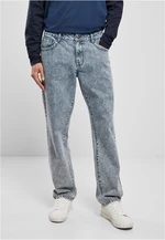 Loose Fit Jeans Light Sky Blue Acid Washed