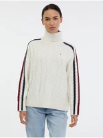 Creamy women's turtleneck with wool by Tommy Hilfiger - Women