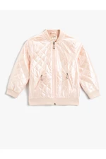 Koton Quilted Bomber Jacket Crew Neck