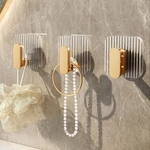 Acrylic Wall Hooks For Bathroom No TraceNo Punching Strong Adhesive Sticky Hooks Home Organization And Storage Hooks