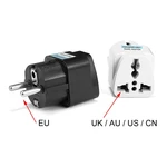 1pcs 4.8mm EU Electrical Socket Plug US UK AU To EU KR Travel Adapter Universal EU Adapter International Converter Power Socket