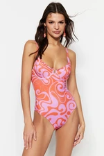 Trendyol Abstract Patterned Underwired Regular Leg Swimsuit