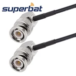 Superbat BNC Plug Right Angle to BNC Right Angle Male Pigtail Cable RG174 30cm