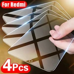 4PCS Screen Protector For Xiaomi Redmi Note 10 11 12 9 8 7 Pro 9A 9C Glass Protective Glass For Redmi Note 10 12 9 10S 8 7 8T