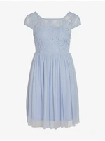 Light blue lady dress with lace VILA Ulcricana - Ladies