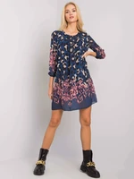 Dress navy blue Och Bella BI-2667-II. R98